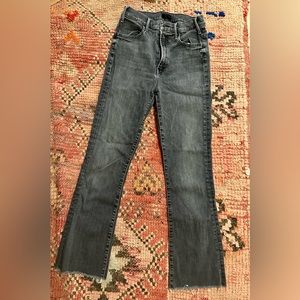 Mother The Hustler Ankle Fray Jeans in Night Owl